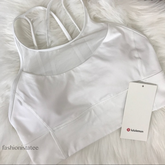 NWT LULULEMON CLIP IN LONG BRA WHITE - - Size 10 - Picture 3 of 8